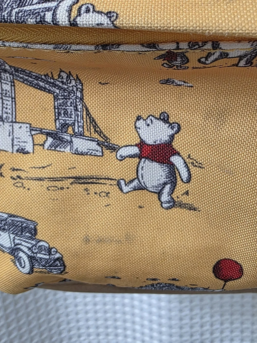 Disney Store Winnie the Pooh London Sketch Yellow Backpack One Size